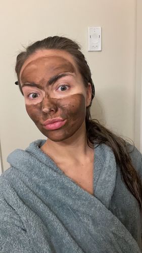 Customer photo review of Instant Matcha Clay Mask