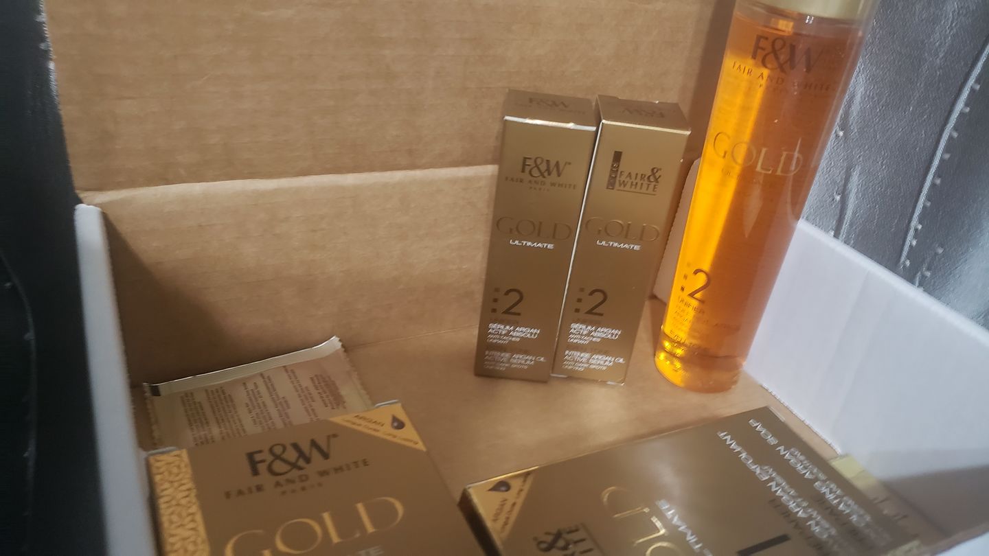 Customer photo review of Fair and White 2: Gold Revitalizing Argan Oil  200ml / 6.76 fl. oz