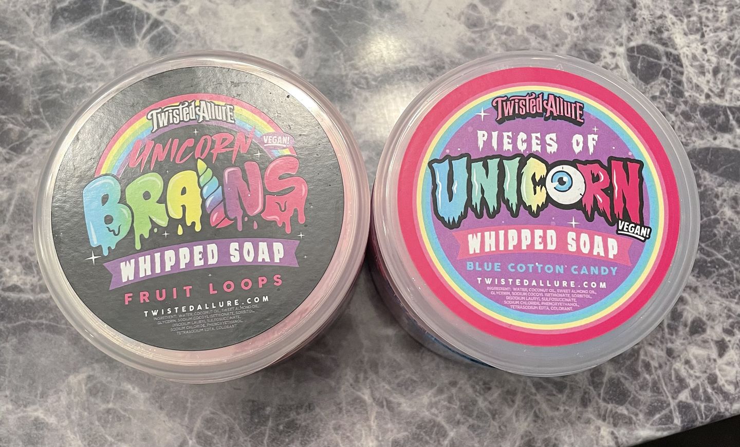 Customer photo review of Pieces of Unicorn Whipped Soap