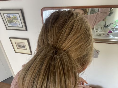 Customer photo review of JuvaBun Claw Clip Straight Ponytail Extension
