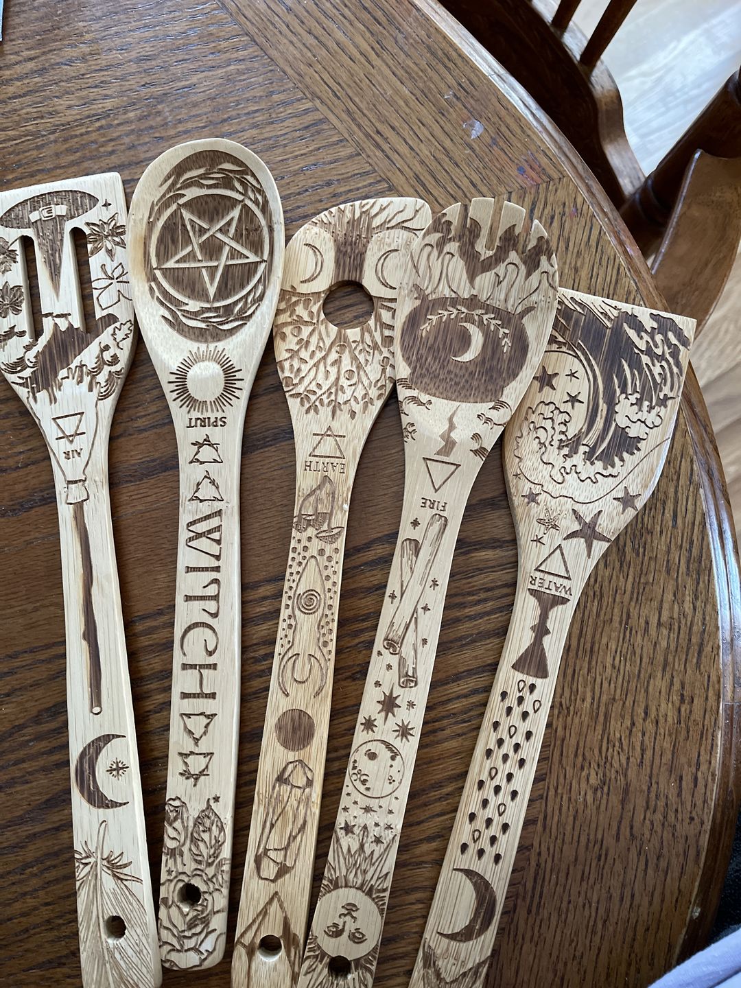 Customer photo review of The 5 Elements Bamboo Large Kitchen Utensils Set