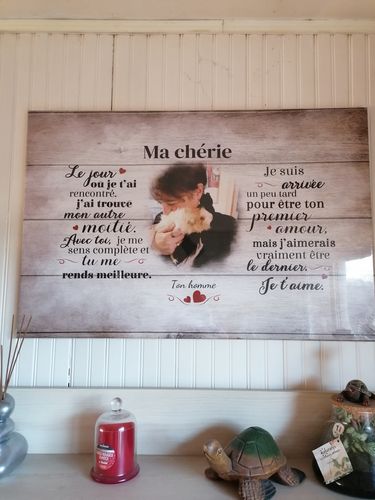 Customer photo review of À mon chéri (Photo) - Toile partenaire