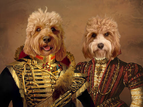 Customer photo review of The Betrothed: Custom Pet Portrait