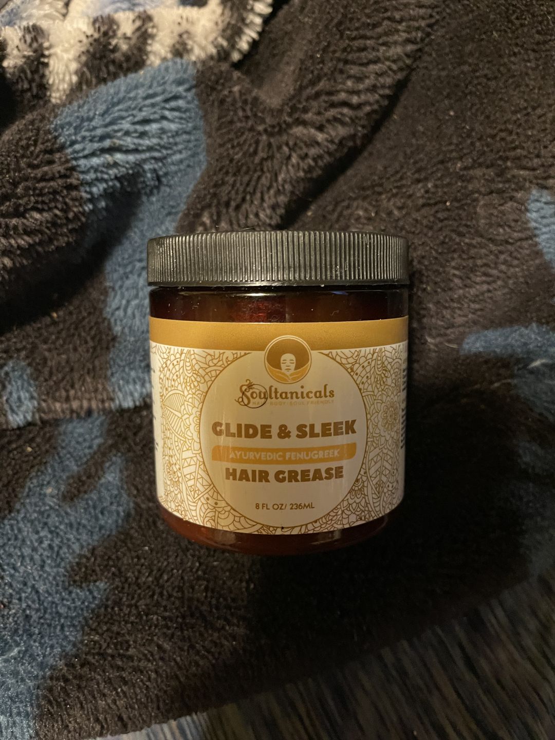 Customer photo review of Glide & Sleek, Ayurvedic Fenugreek Hair Grease