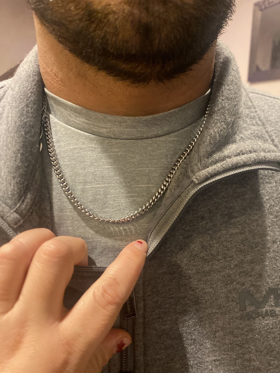 Customer photo review of To My Son - When You Wear This Necklace - Cuban Link Chain Necklace