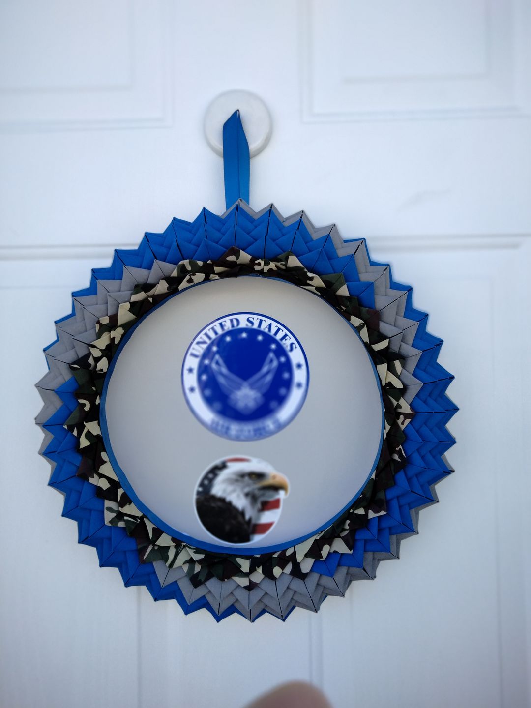 Customer photo review of Unfinished Wooden Football Shape - NFL - Craft - up to 24"