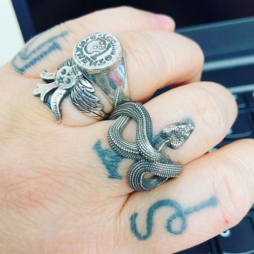 Customer photo review of Silver Snake Ring