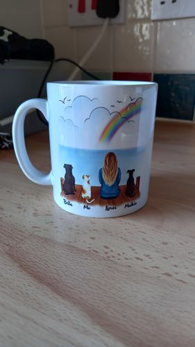 Customer photo review of Girl & Dogs - Life is better with a dog Personalised Mug