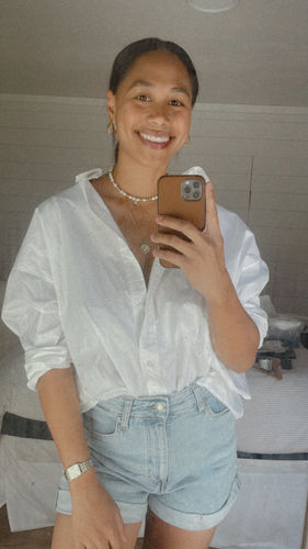 Customer photo review of vintage script initial ivy choker