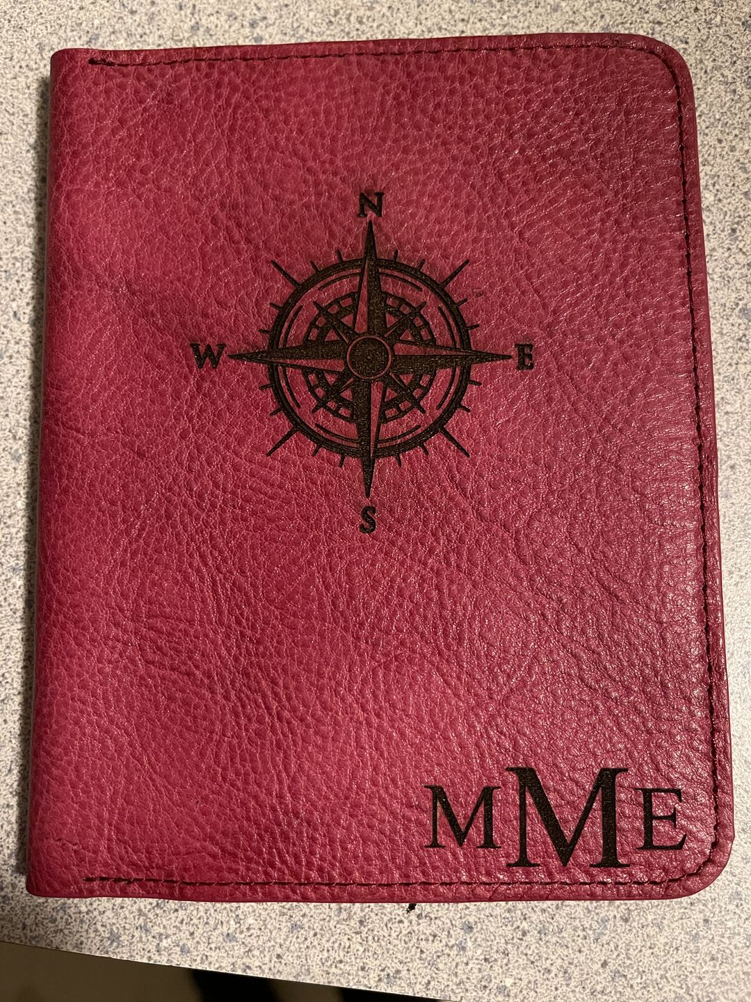 Customer photo review of Personalized Leather Passport Holder