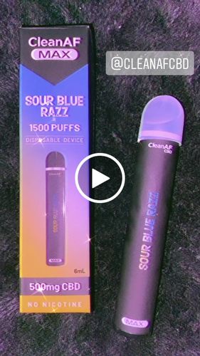 Customer video review of 500mg CBD Disposable Vape Pen | CleanAF MAX