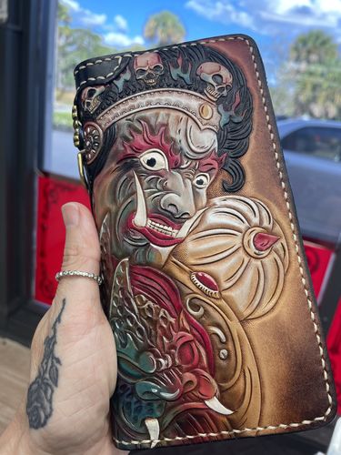 Customer photo review of The Great Black Sky God of Wealth Wallet