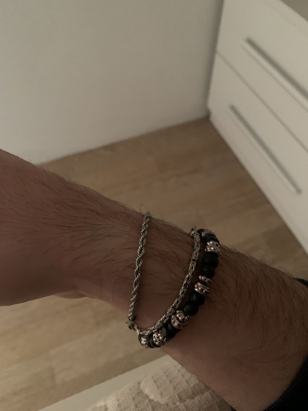 Customer photo review of CLEAN ROPE BRACELET. - 3MM WHITE GOLD