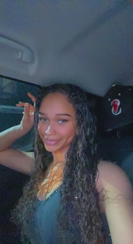 Customer photo review of Curly Ash Blonde