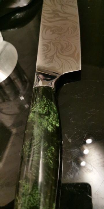 Customer photo review of Wasabi Collection — Japanese High-Carbon Steel Knife Set with Green Resin Handles
