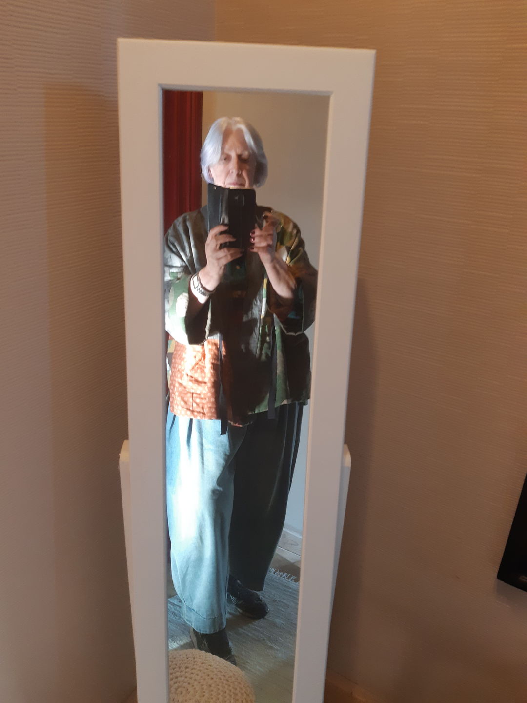 Customer photo review of Plus Size - Simple Pure Color Loose Jeans