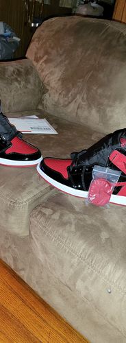 Customer photo review of Jordan 1 Reimagined Bred