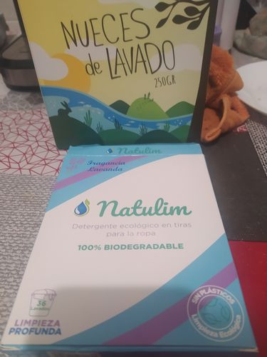 Customer photo review of Eco-Tiras de Detergente 40 lavados Natulim