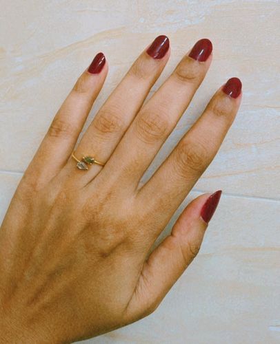 Customer photo review of Labradorite Teardrop Ring (Gold)