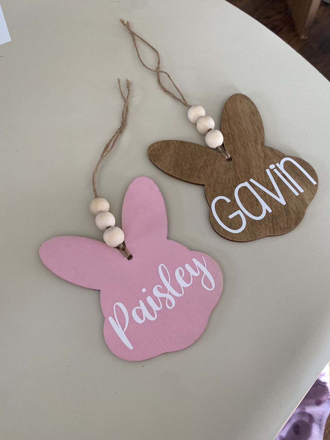 Customer photo review of Unfinished Wooden Easter Bunny Head Shape - Craft - up to 24" DIY