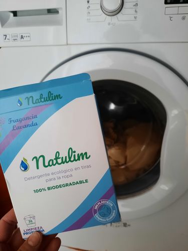 Customer photo review of Eco-Tiras de Detergente 40 lavados Natulim