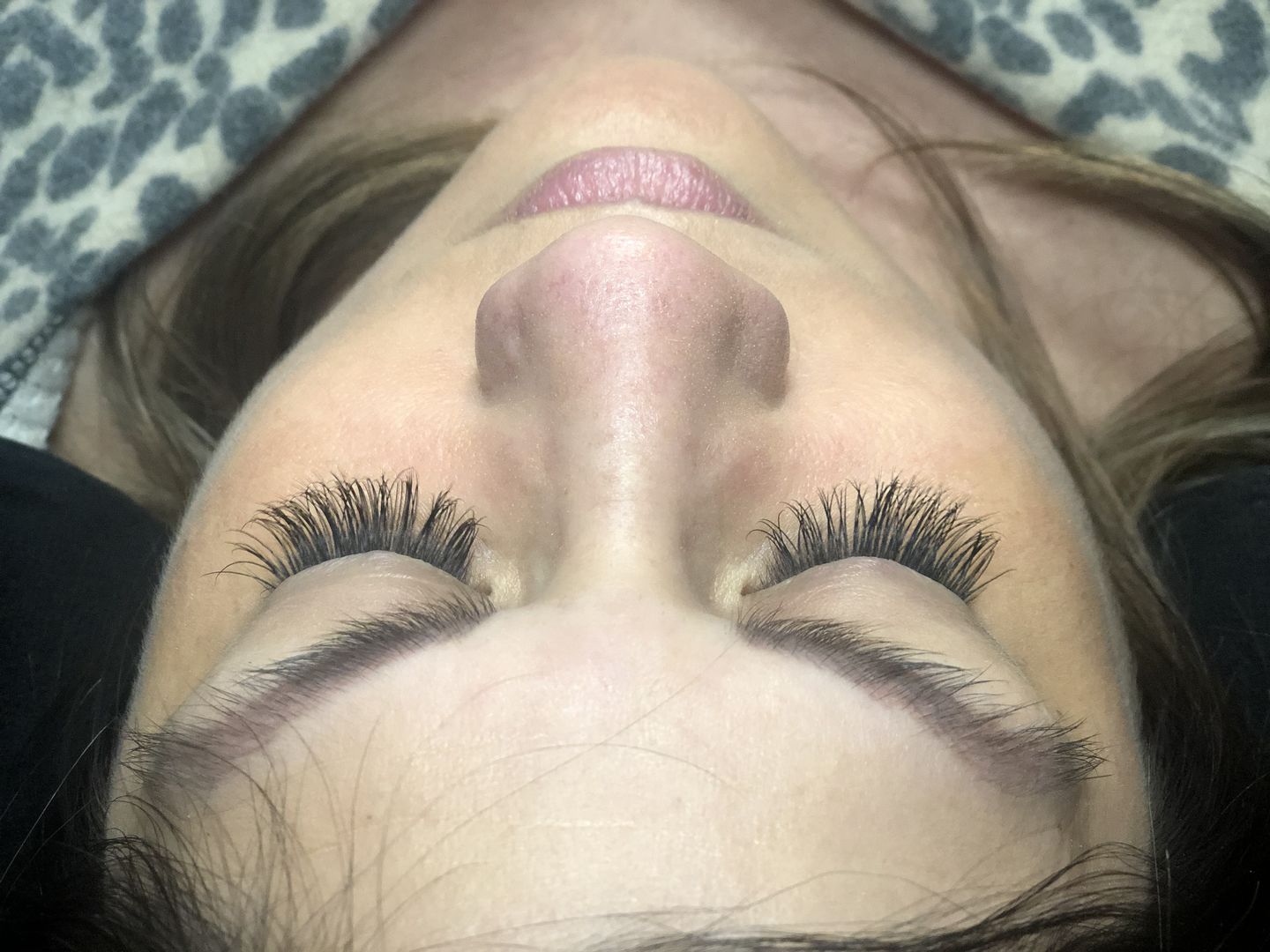 Customer photo review of Japan Low Irritation Lash Glue for Eyelash Extension