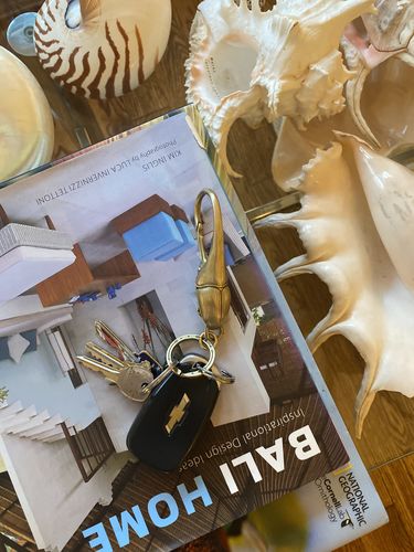 Customer photo review of Beetle Keychain | Brass
