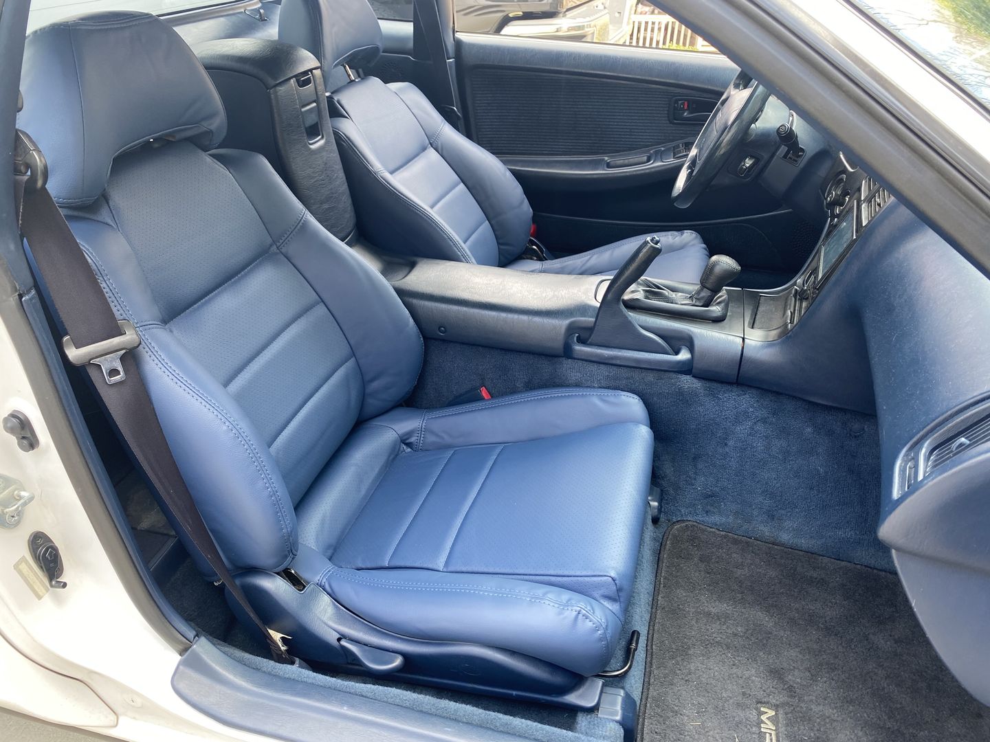 Customer photo review of MR2Heaven OEM Plus Seat Covers (Black, TAN, Black W/ Red Stitching, Black/Red Hybrid, BLUE, Black Alcantara/Leather with Black Stitching, Black Alcantara/Leather with Red Stitching)