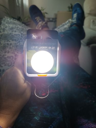 Customer photo review of SOLAR CUBE. Lámpara solar