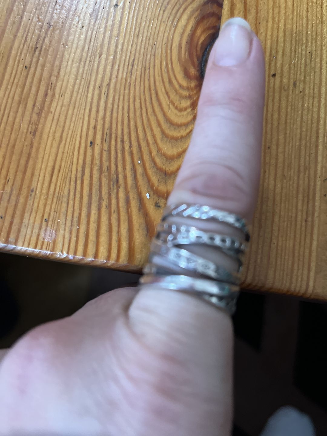 Customer photo review of Wrap Ring with Boho Engraving Sterling Silver