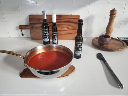 Customer photo review of Bacon Flavored Vegan Friendly First Cold Pressed Extra Virgin Olive Oil