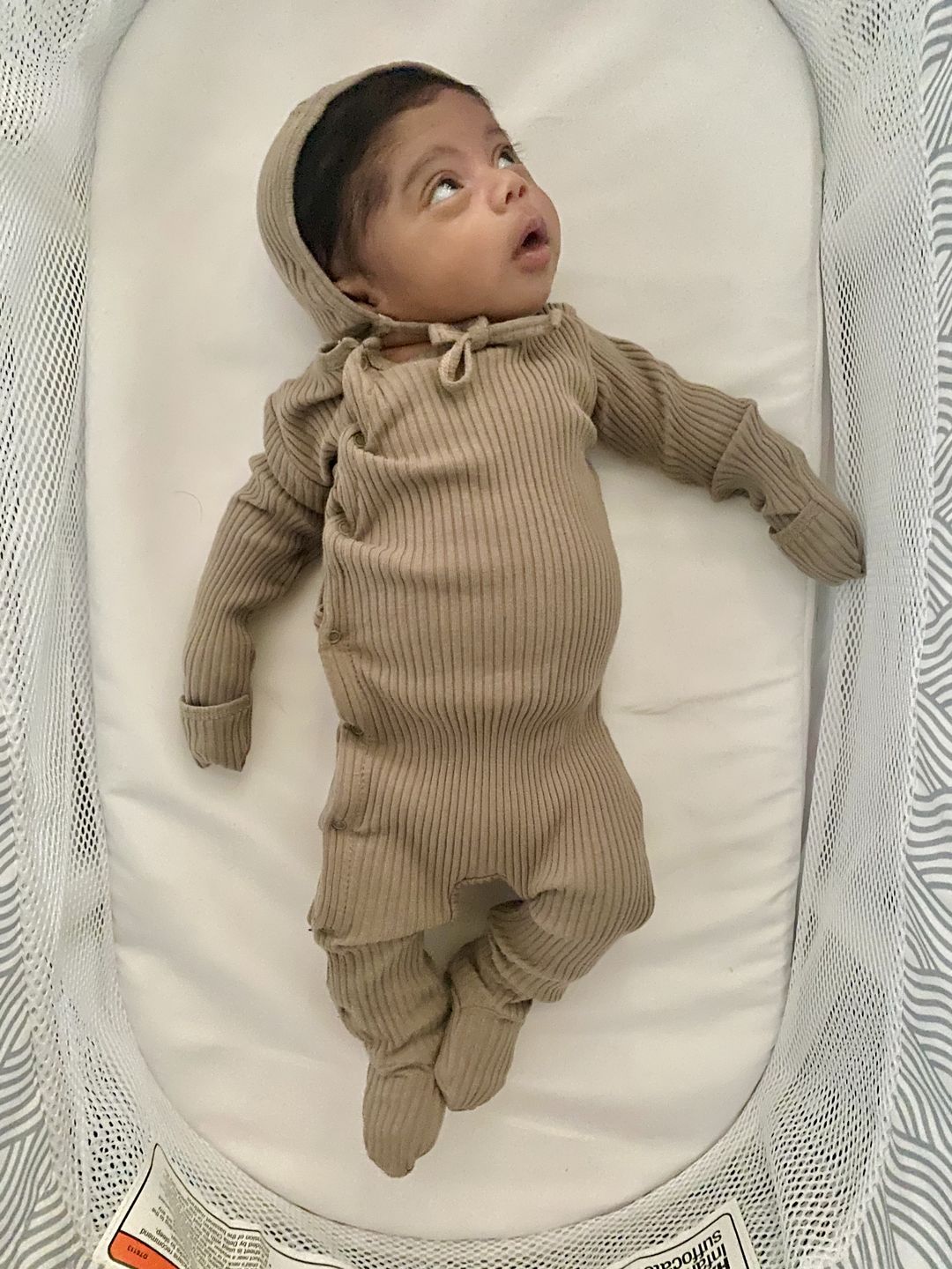 Customer photo review of The Snap Romper - Rosewood Ribbed