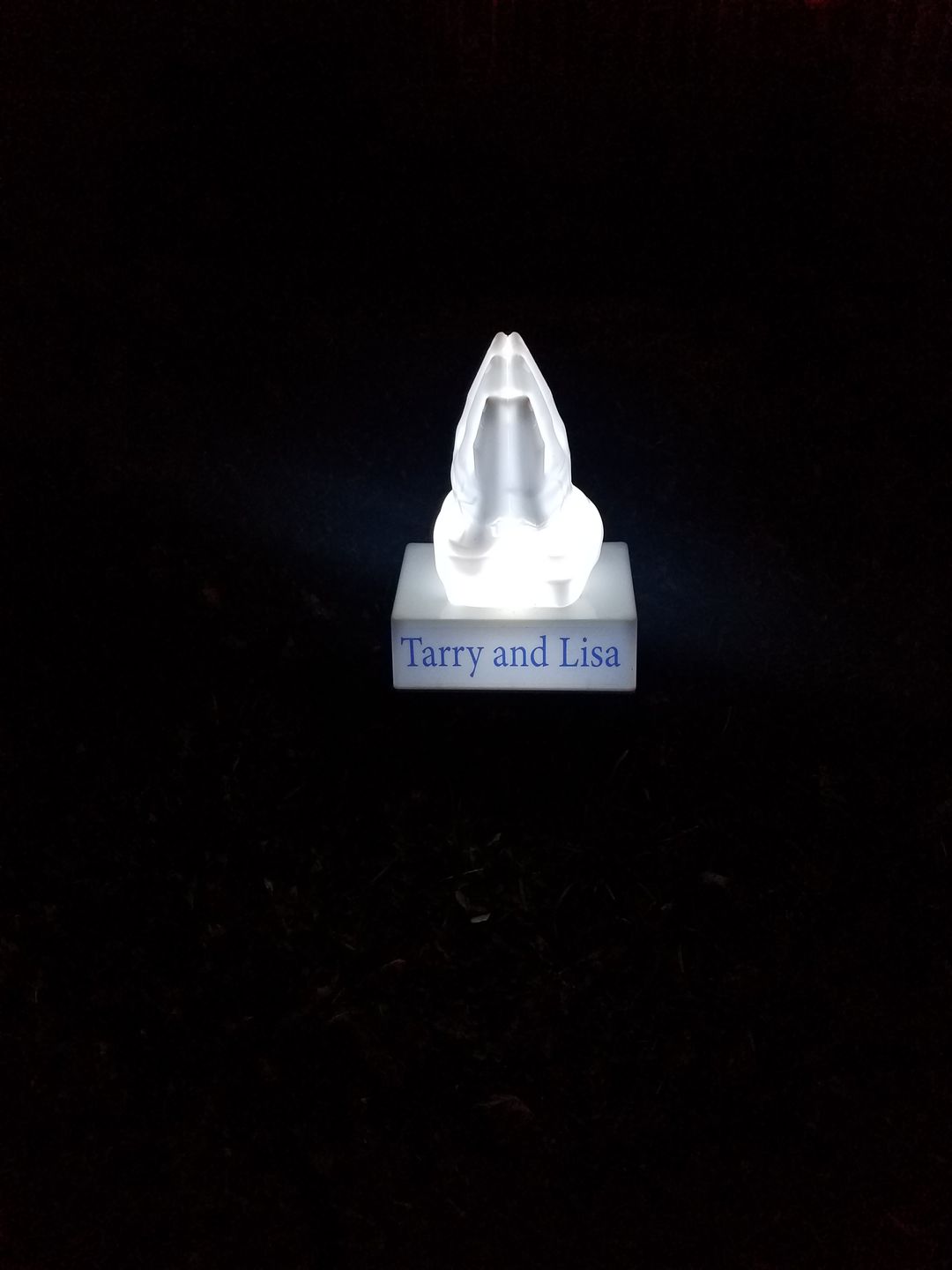 Customer photo review of Eternal Light Praying Hands