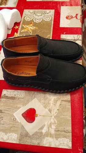Customer photo review of Mocassins en cuir confortables pour hommes