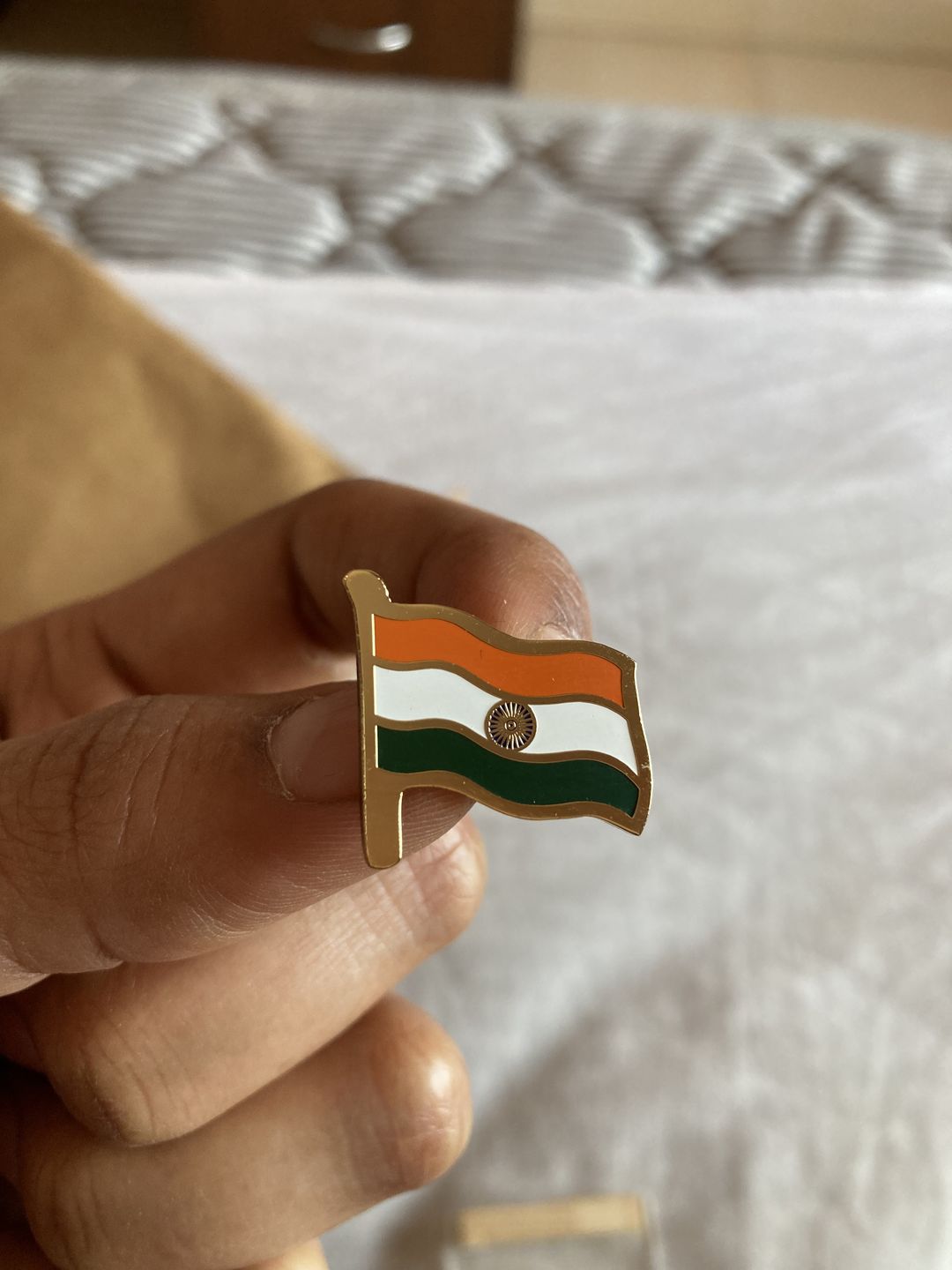 Customer photo review of Lapel Pin Flag