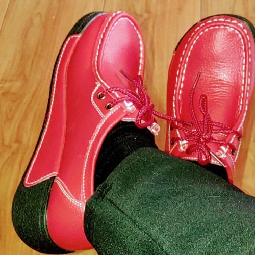 Customer photo review of Chaussures respirantes en cuir pour Femme