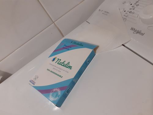 Customer photo review of Eco-Tiras de Detergente 40 lavados Natulim