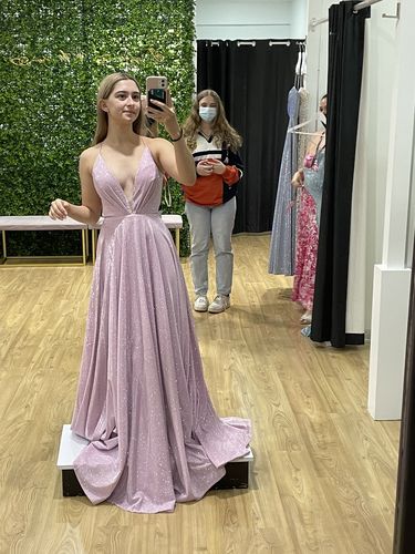 Customer photo review of Vivien Glitter Gown - Pink