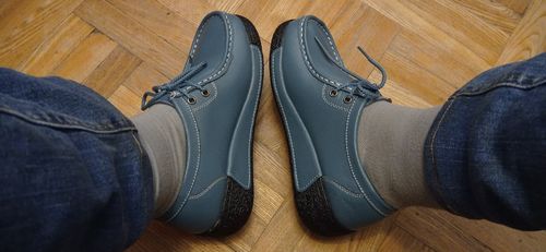 Customer photo review of Chaussures respirantes en cuir pour Femme