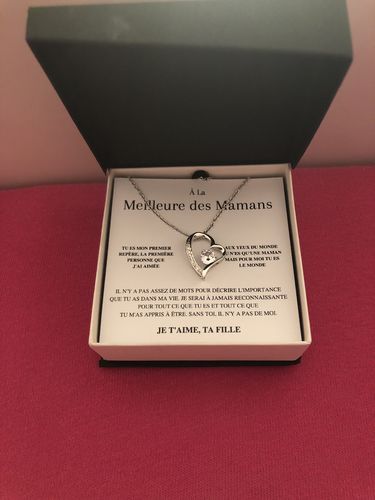 Customer photo review of Collier Coeur Or - À La Meilleure des Mamans - Ta Fille