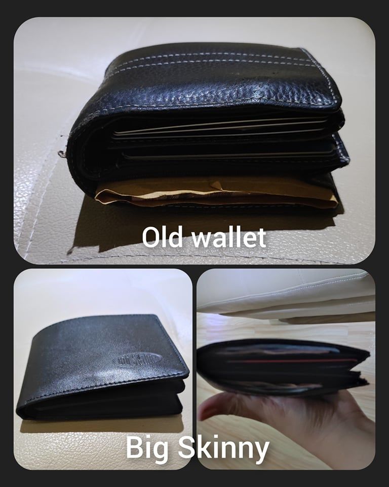 Customer photo review of RFID Blocking Leather L-Fold Wallet Black