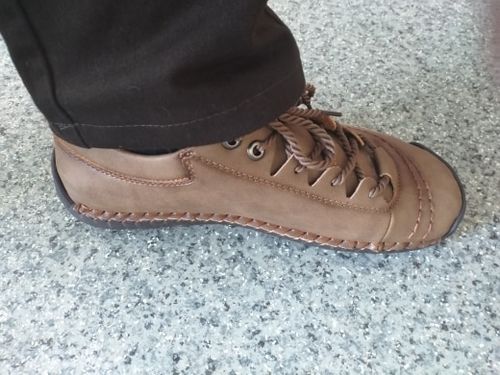 Customer photo review of Chaussures en cuir Orthopédiques pour Homme