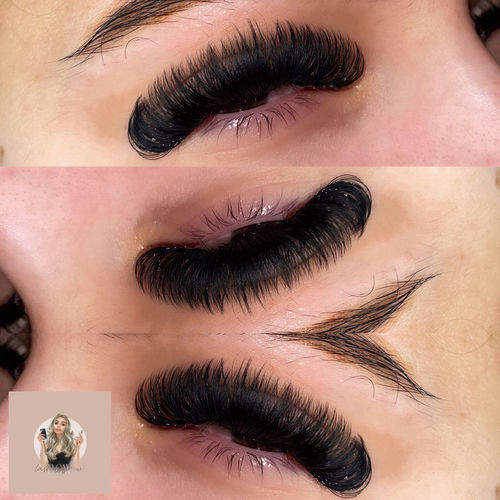Customer photo review of 0.03 Easy Smart Fan Russian Volume Cashmere Lashes (16 lines)