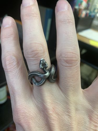 Customer photo review of Silver Snake Ring