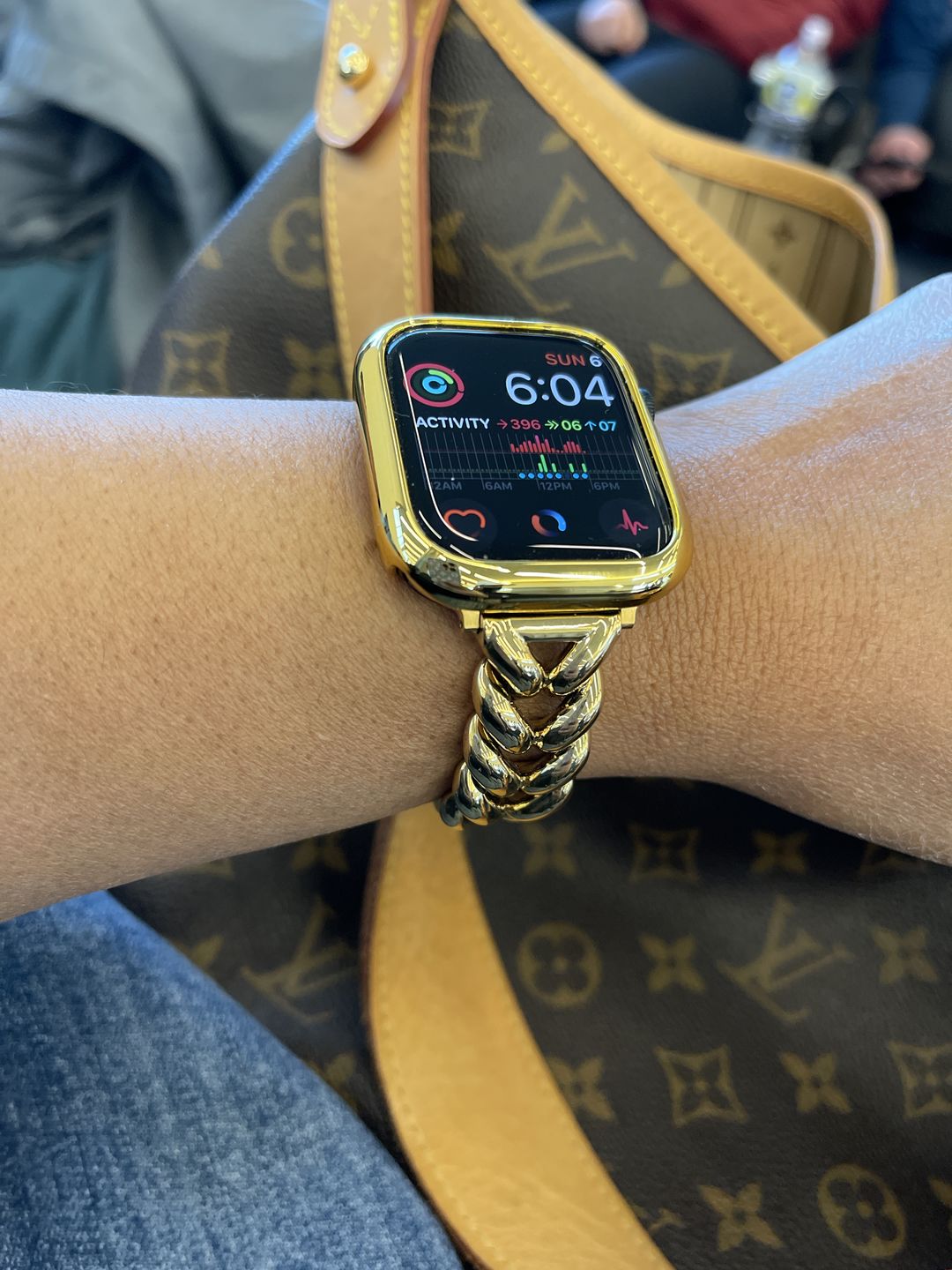 Customer photo review of Herringbone Braided Band for the Apple Watch