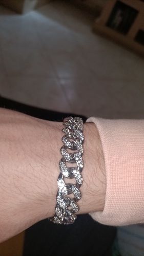Customer photo review of Bracciale Drippin Cuban - Silver