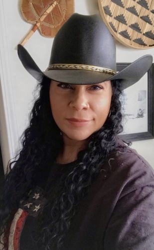 Customer photo review of Curly Ash Blonde