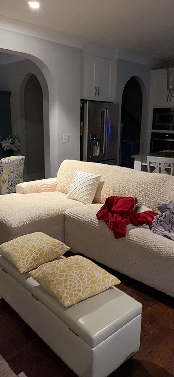Customer photo review of Corner Sofa Slipcover, Comfort Collection