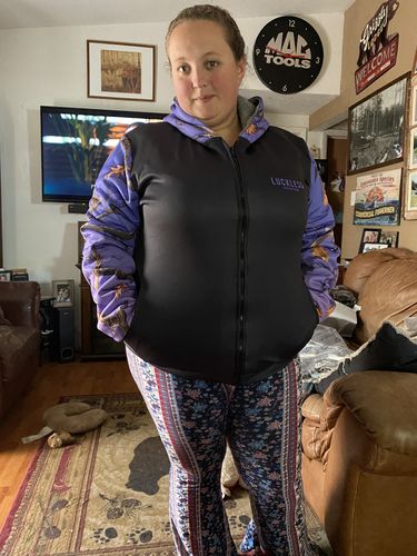 Customer photo review of PLUMTUOUS CAMO HEAVY ZIP FLEECE HOODIE