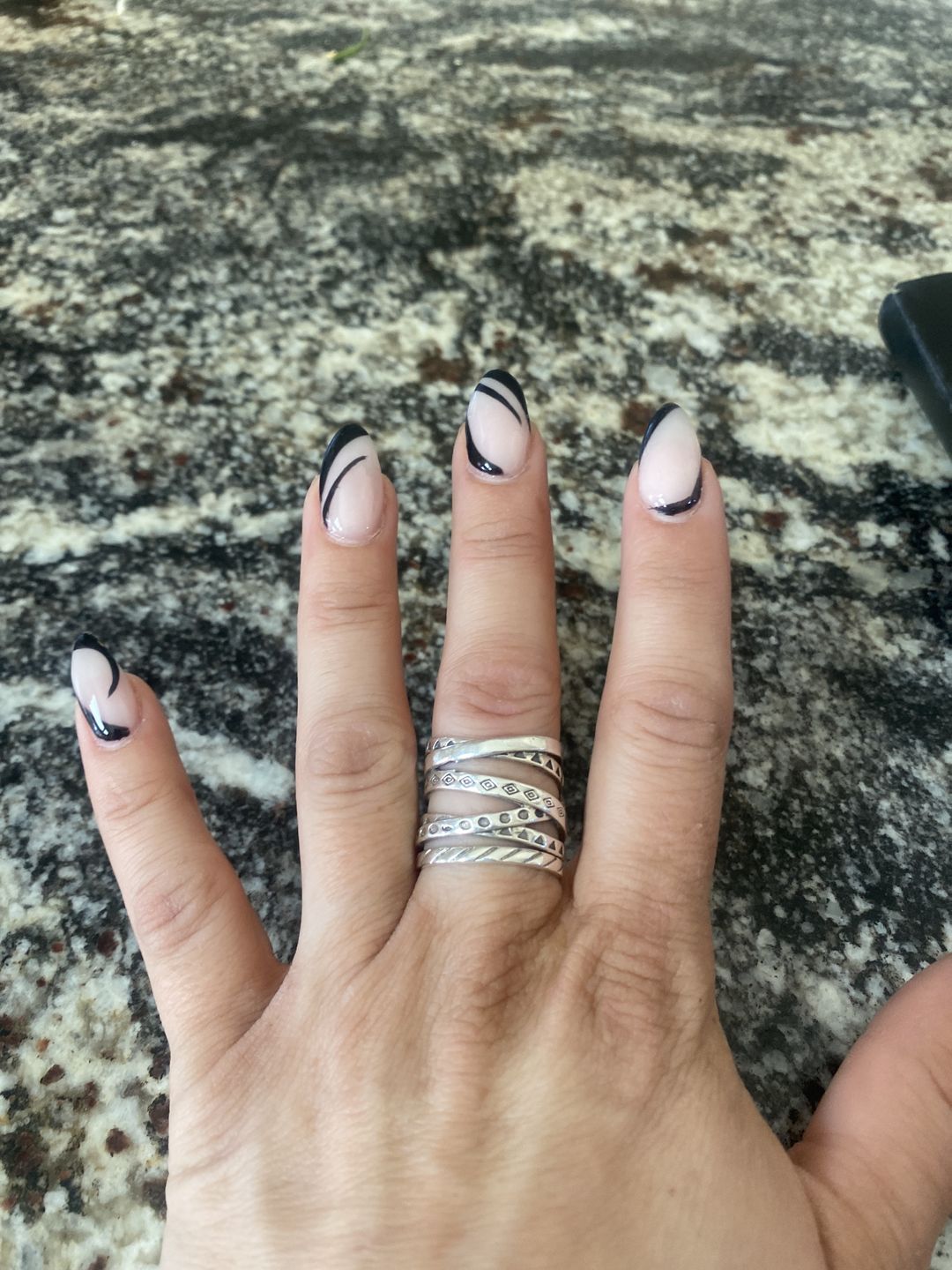 Customer photo review of Wrap Ring with Boho Engraving Sterling Silver